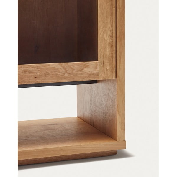 Vitrina natūralios spalvos iš ąžuolo 100x185 cm Alguema – Kave Home-image-3