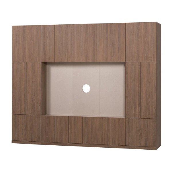 Tamsios natūralios spalvos modulinis televizoriaus stalas 268x215 cm Build – WOOOD-image-2