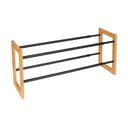 Iš metalo teleskopinė batų lentyna juodos spalvos/natūralios spalvos Ecori – Wenko