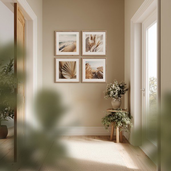 Spausdinti paveikslai su rėmeliu 4 vnt. 30x30 cm Boho Dreams – Styler-image-1