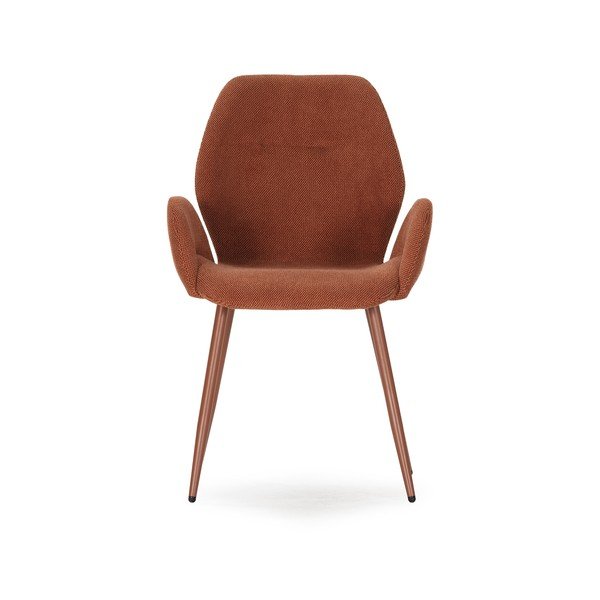 Terakotos spalvos iš audinio valgomojo kėdžių komplektas 2 vnt. Ansu – Marckeric-image-2