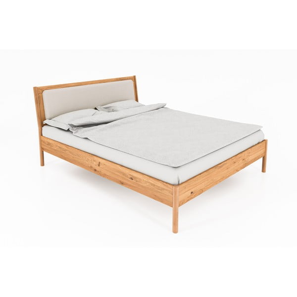 Natūralios spalvos ąžuolinė viengulė lova 90x200 cm Pola - The Beds