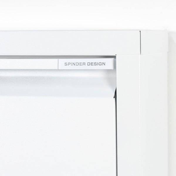 Baltos spalvos iš metalo atlenkiama spintelė batams 75x37,5x12,5 cm Billy – Spinder Design-image-4