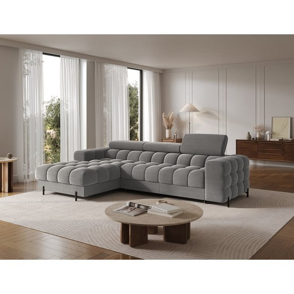 Taupe spalvos iš velveto sulankstoma/su sandėliavimo vieta kampinė sofa (su kairiuoju kampu/su gultu) Felro – ELTAP-image-3