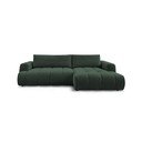 Žalios spalvos sulankstoma/su sandėliavimo vieta kampinė sofa (su dešiniuoju kampu/su gultu) Fuji – Bobochic Paris