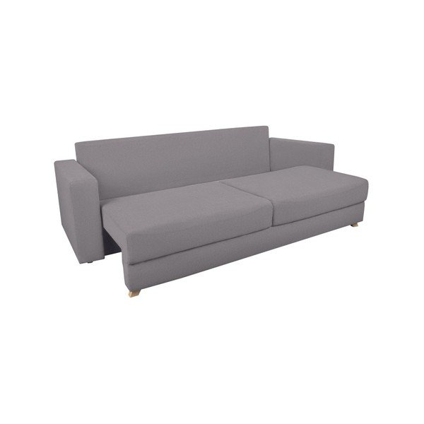 Šviesiai pilka trijų vietų sofa-lova "Kooko Home Soul-image-3