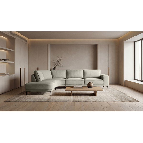 Kampinė sofa šviesiai pilkos spalvos (su kairiuoju kampu) Copenhagen – Scandic-image-1