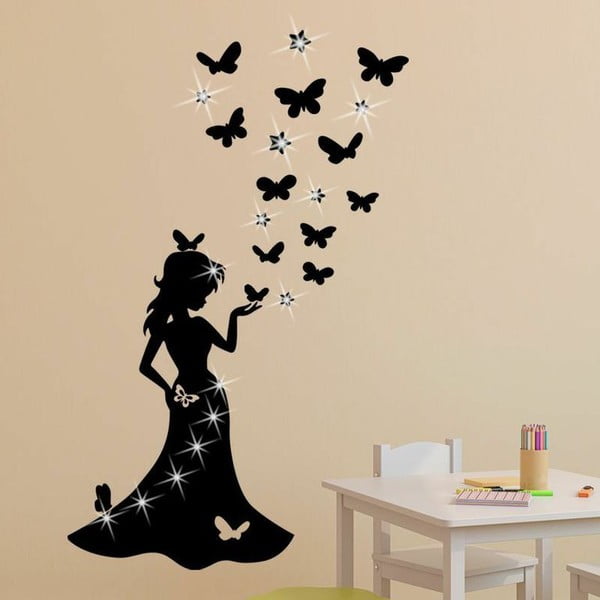 Lipdukas su Swarovski elementais princesė ir drugeliai