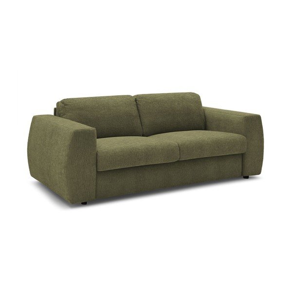 Žalios spalvos sofa miegojimui/sulankstoma iš šenilinio audinio 220 cm Hugo – Bobochic Paris-image-2