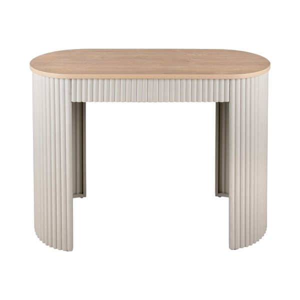 Smėlio spalvos iš metalo konsolinis staliukas 40x100 cm Estriado  – Leitmotiv