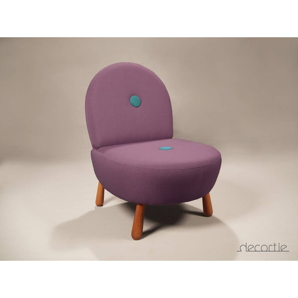"Dodue Berjer" fotelis, violetinės/turkio spalvos
