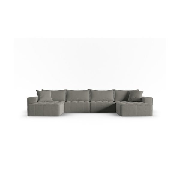 Kampinė sofa pilkos spalvos Mike – Micadoni Home