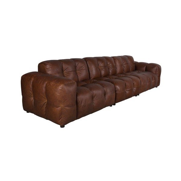 Rudos spalvos sofa iš odos 364 cm Hackman – Dutchbone-image-2