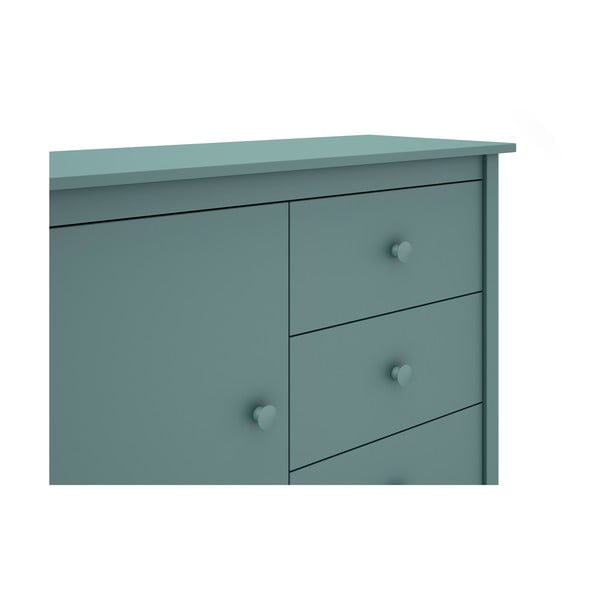 Žema vaikiška komoda iš pušies medienos, benzino spalvos, 90x80 cm Max - Marckeric-image-1