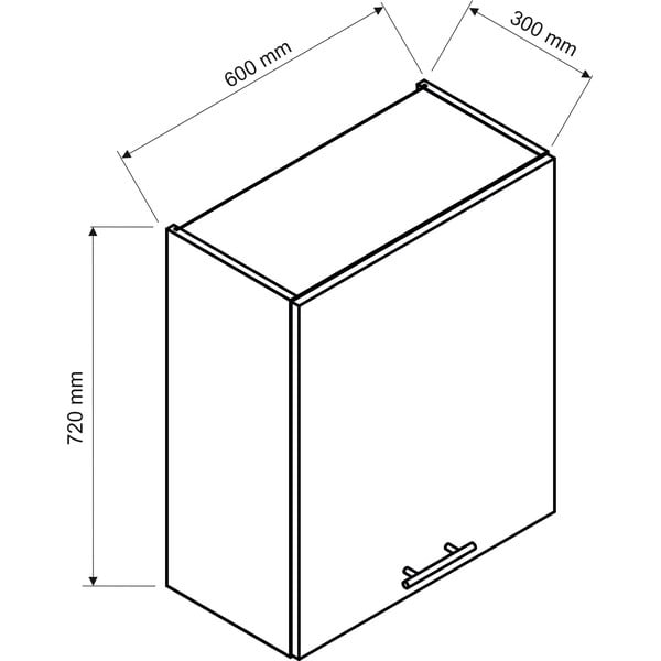 Viršutinė virtuvės spintelė (plotis 60 cm) Brodie – STOLKAR-image-2