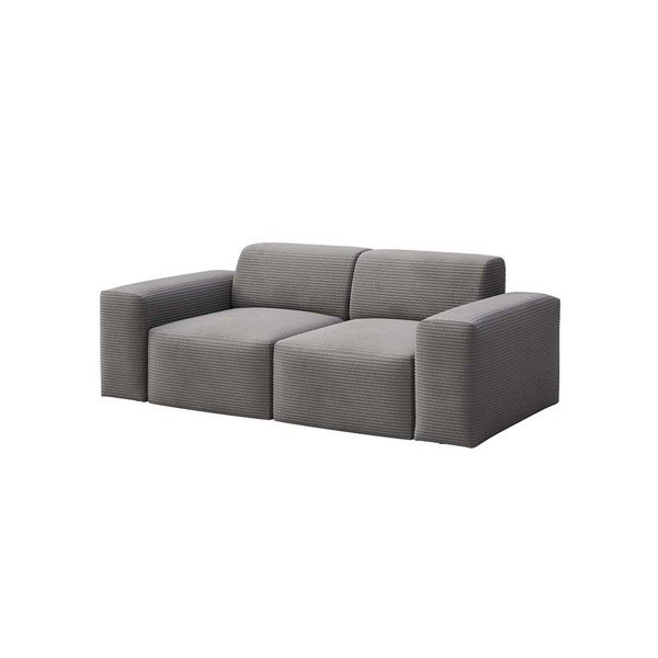 Sofa pilkos spalvos iš kordinio velveto 205 cm Fluvio – MESONICA-image-2