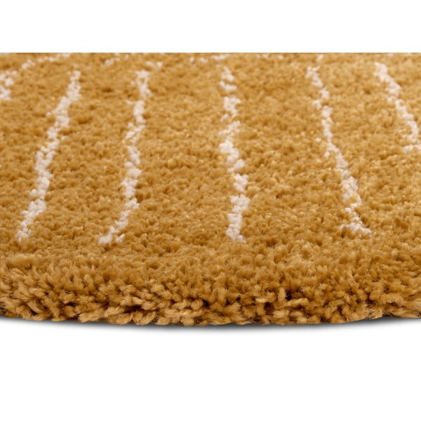 Apvalios formos kilimas ochros spalvos ø 120 cm Dion – Hanse Home-image-3