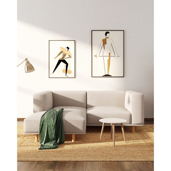 Kampinė sofa smėlio spalvos iš boucle (su kairiuoju kampu) Kukumo – Ame Yens-image-1