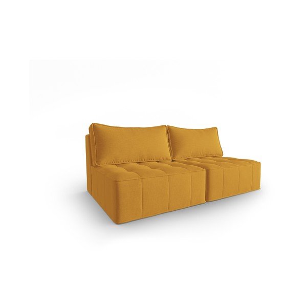 Sofa geltonos spalvos 160 cm Mike – Micadoni Home-image-2
