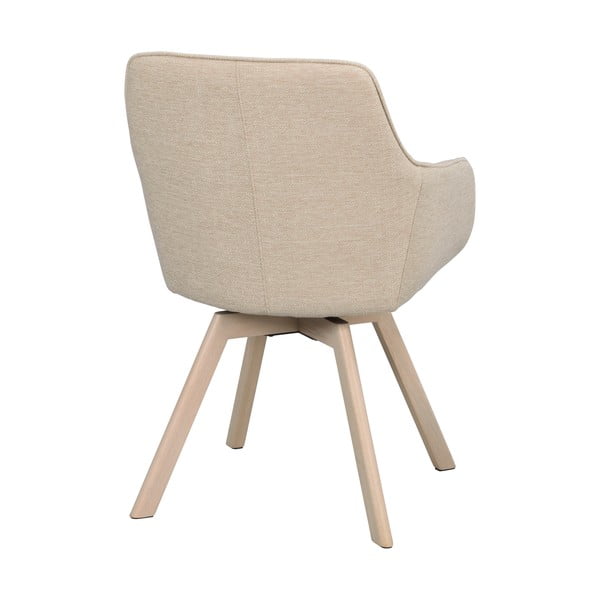 Smėlio spalvos iš audinio valgomojo kėdžių komplektas 2 vnt. Alison – Rowico-image-4