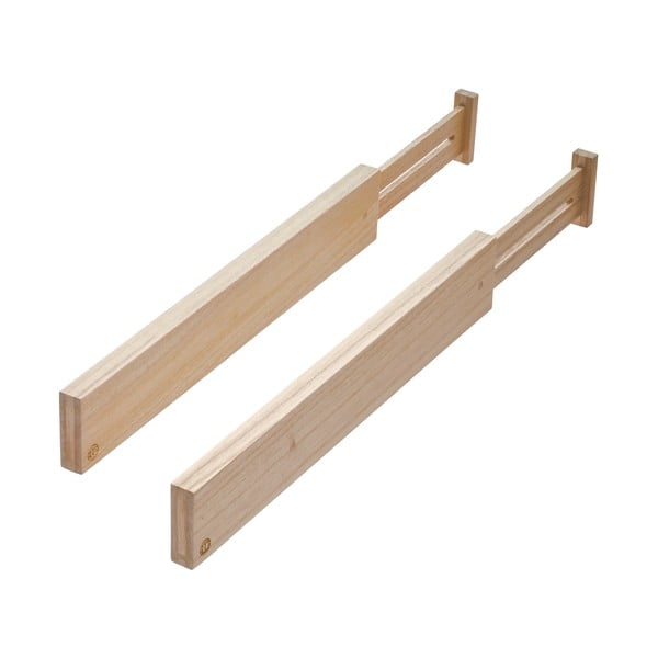 2 stalčių pertvarų rinkinys iš paulovnijos medienos iDesign Eco, aukštis 6,4 cm