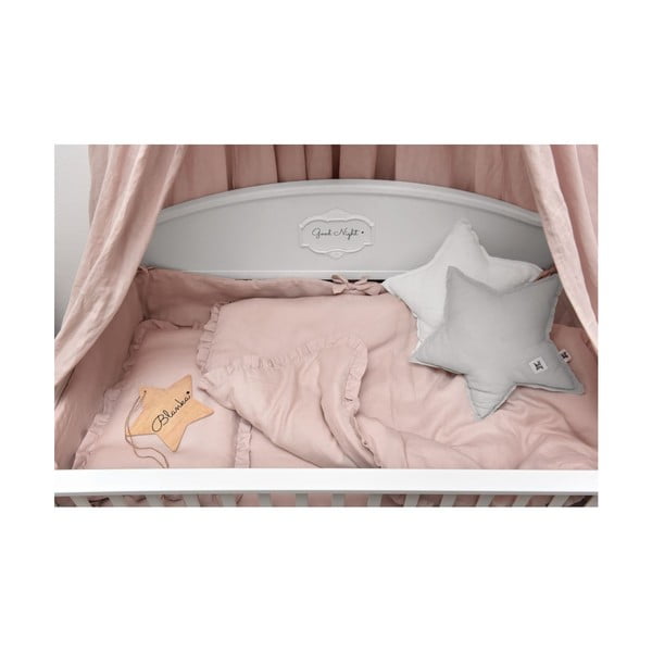 Rausva vaikiška paklodė BELLAMY Dusty Pink, 90 x 200 cm-image-1
