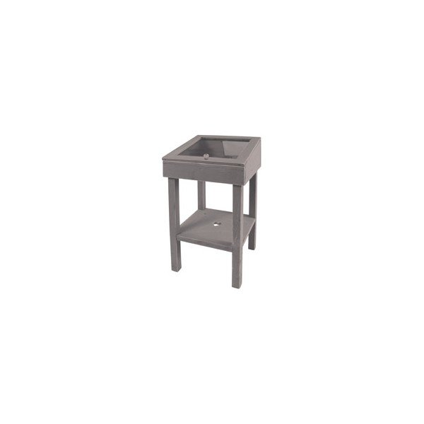 "Esschert Design Farma" pilkas stalas su vitrina-image-1