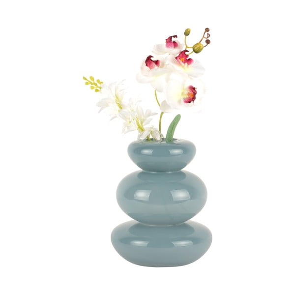 Mėlyna stiklinė vaza Bubbles – PT LIVING-image-2