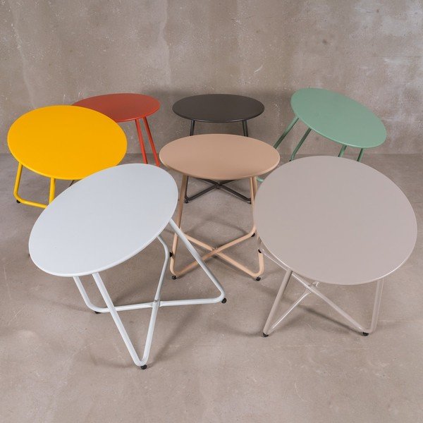 Metalinis apvalus sodo sandėliavimo stalas ø 45 cm Luna - LDK Garden-image-1