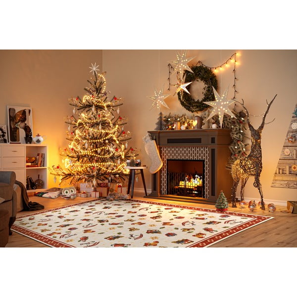 Kilimas raudonos spalvos su Kalėdų motyvu 160x230 cm Red Christmas – Villeroy&Boch-image-1