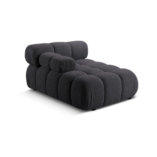 Iš boucle modulinė sofos dalis antracito spalvos (su kairiuoju kampu) Bellis – Micadoni Home-image-4