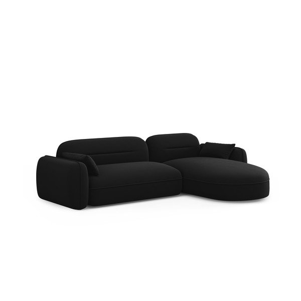 Iš velveto kampinė sofa juodos spalvos (su dešiniuoju kampu) Audrey – Interieurs 86-image-2