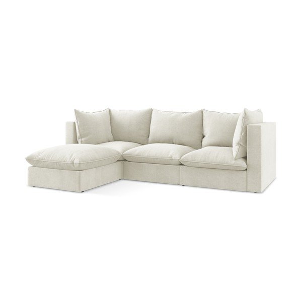 Smėlio spalvos kampinė sofa (su kairiuoju kampu/su gultu) Manao – Makamii-image-3