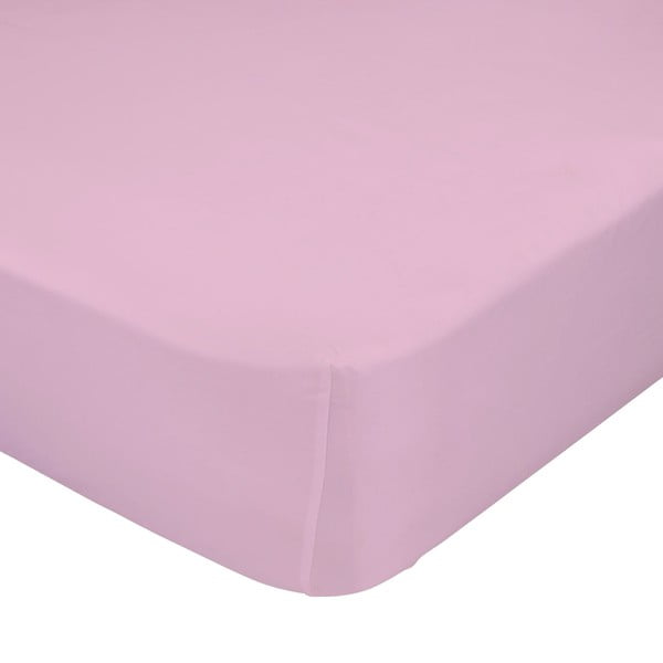 "Happynois" šviesiai rožinės spalvos elastinis paklodės lakštas 90 x 200 cm