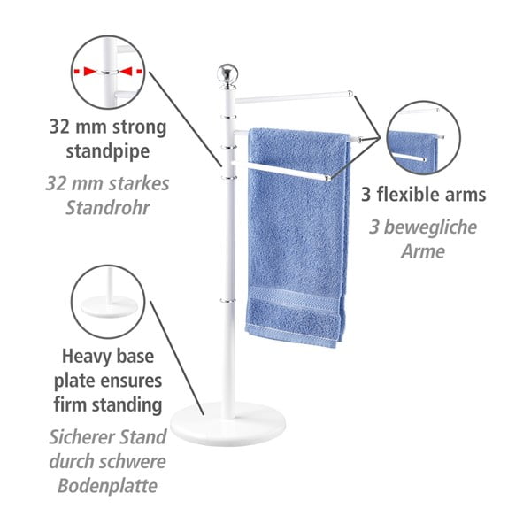 Baltas rankšluosčių laikiklis Wenko Exclusive-image-4