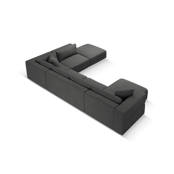 Kampinė sofa tamsiai pilkos spalvos (su dešiniuoju kampu/„U“ formos) Esther – Milo Casa-image-3