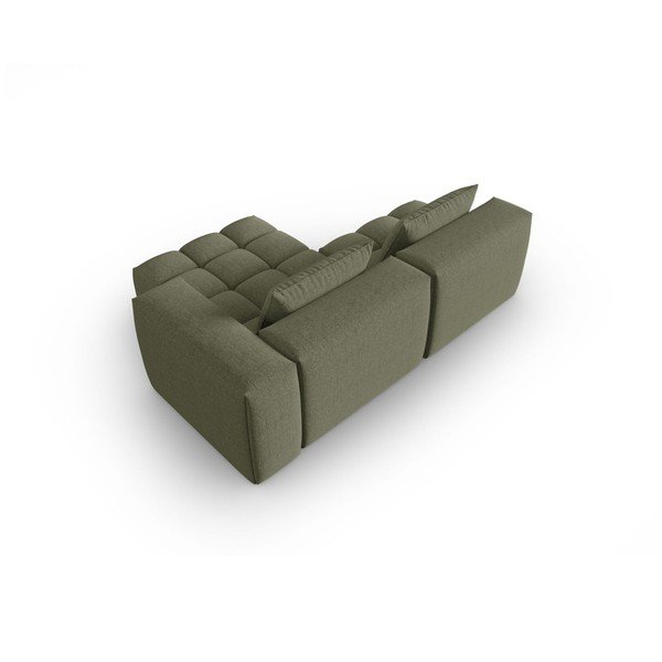 Tamsiai žalios spalvos kampinė sofa (su dešiniuoju kampu/su gultu) Verona – Cosmopolitan Design-image-3