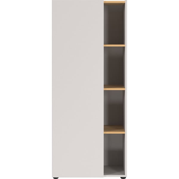 Baltos spalvos knygų spinta  iš ąžuolo 61x145x34 cm Adrano – Germania
