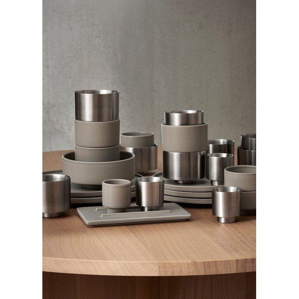Sidabrinės spalvos iš nerūdijančio plieno puodeliai 2 vnt. espreso/su dviguba sienele Makoto Steel – Blomus-image-4