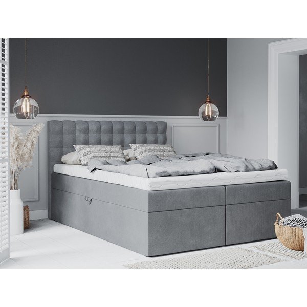 Pilka dvigulė lova Mazzini Beds Jade, 160 x 200 cm-image-4