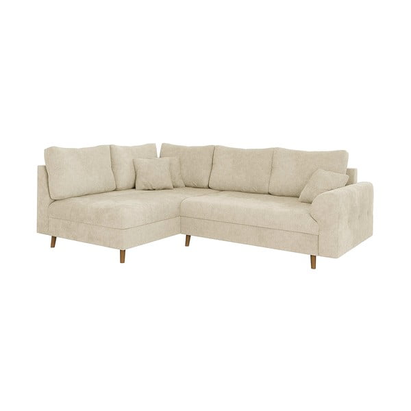 Smėlio spalvos kampinė sofa (su kairiuoju kampu) Ariella – Ropez