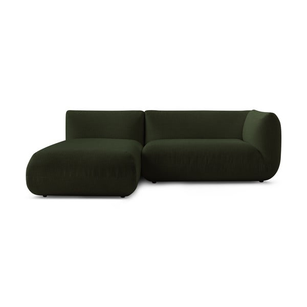 Žalia velvetinė kampinė sofa (kairysis kampas) Lecomte - Bobochic Paris