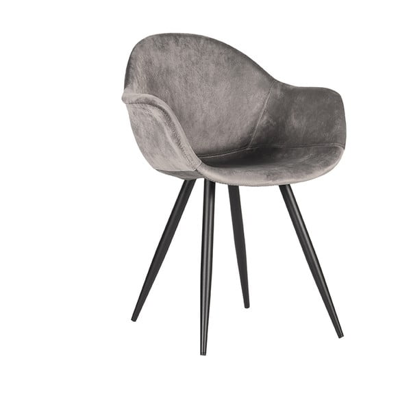 Valgomojo kėdės iš aksomo pilkos spalvos 2 vnt. Forli – LABEL51