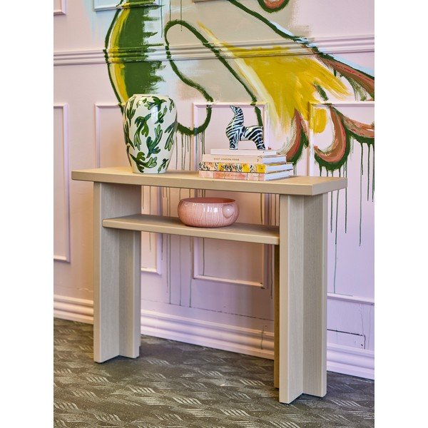 Natūralios spalvos iš kėnio masyvo konsolinis staliukas 32x110 cm Cupa – Bloomingville-image-1