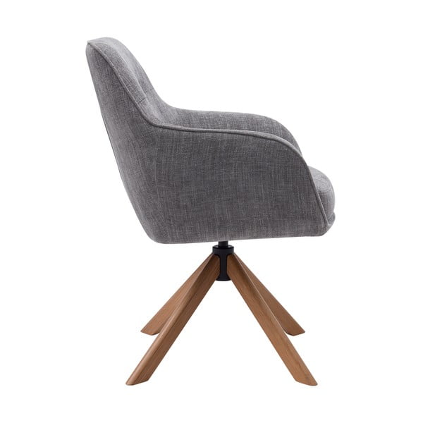 Pilkos spalvos iš audinio valgomojo kėdžių komplektas 2 vnt. Avola – Unique Furniture-image-1