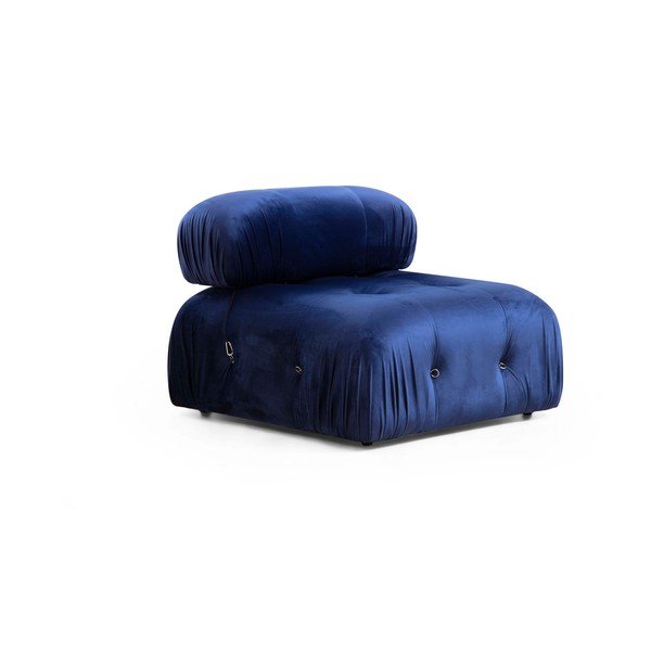 Iš velveto kampinė sofa tamsiai mėlynos spalvos (kintama) Bubble – Artie-image-2
