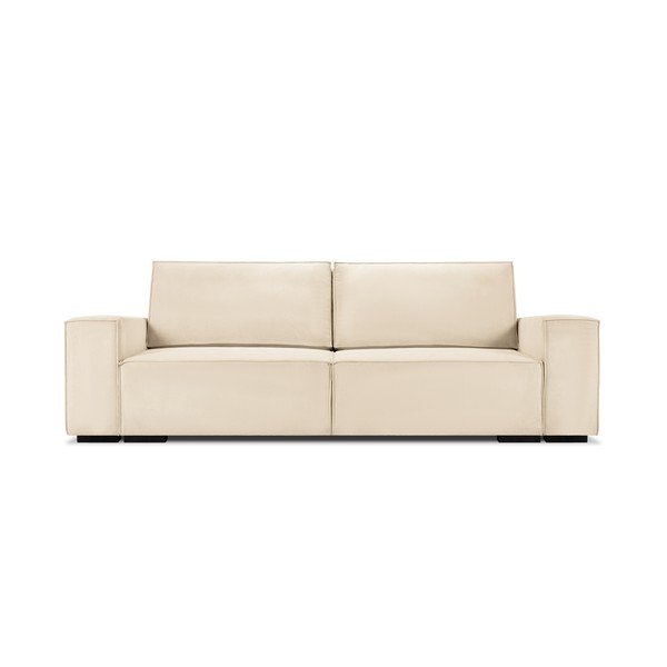 Smėlio spalvos aksominė U formos sofa-lova Mazzini Sofas Madara-image-2
