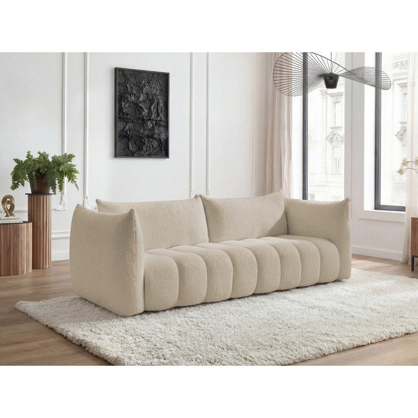 Smėlio spalvos sofa iš boucle 286 cm Azra – Bobochic Paris-image-1