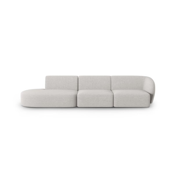 Sofa šviesiai pilkos spalvos 302 cm Shane – Micadoni Home