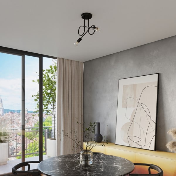 Lubinis šviestuvas juodos spalvos 18x57 cm Opulent – Sollux-image-4